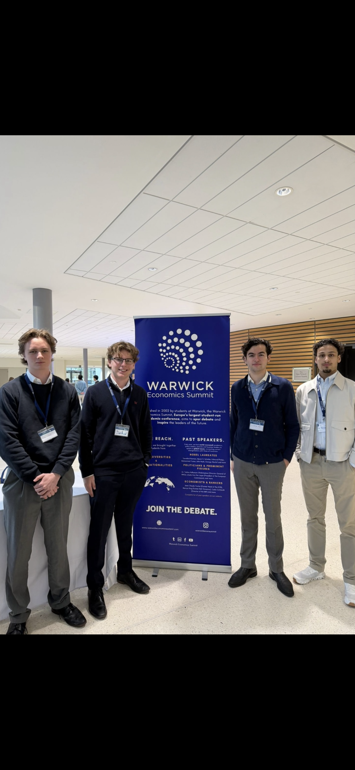 Society delegation at the Warwick Economics Summit