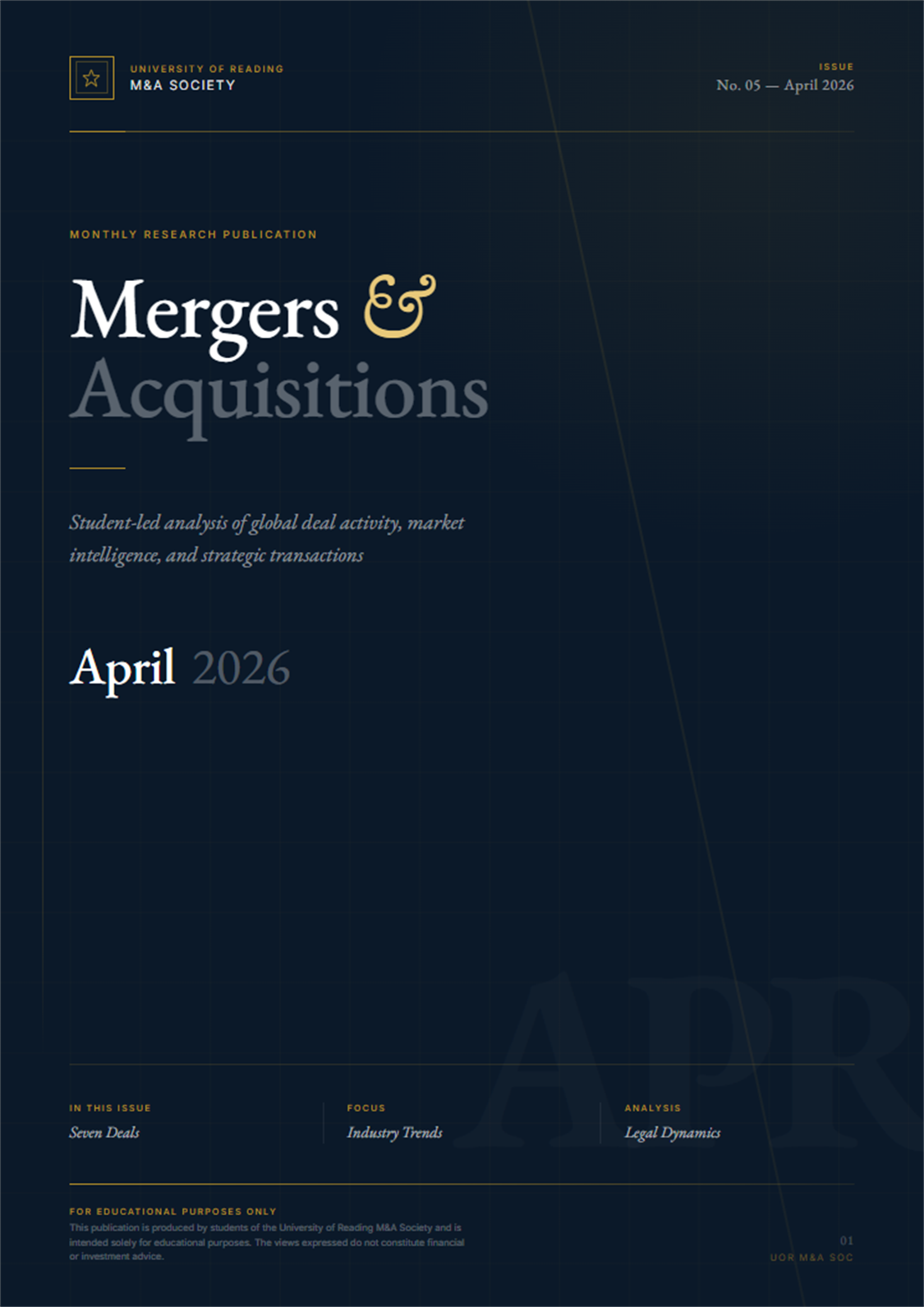 Cover of April Newsletter