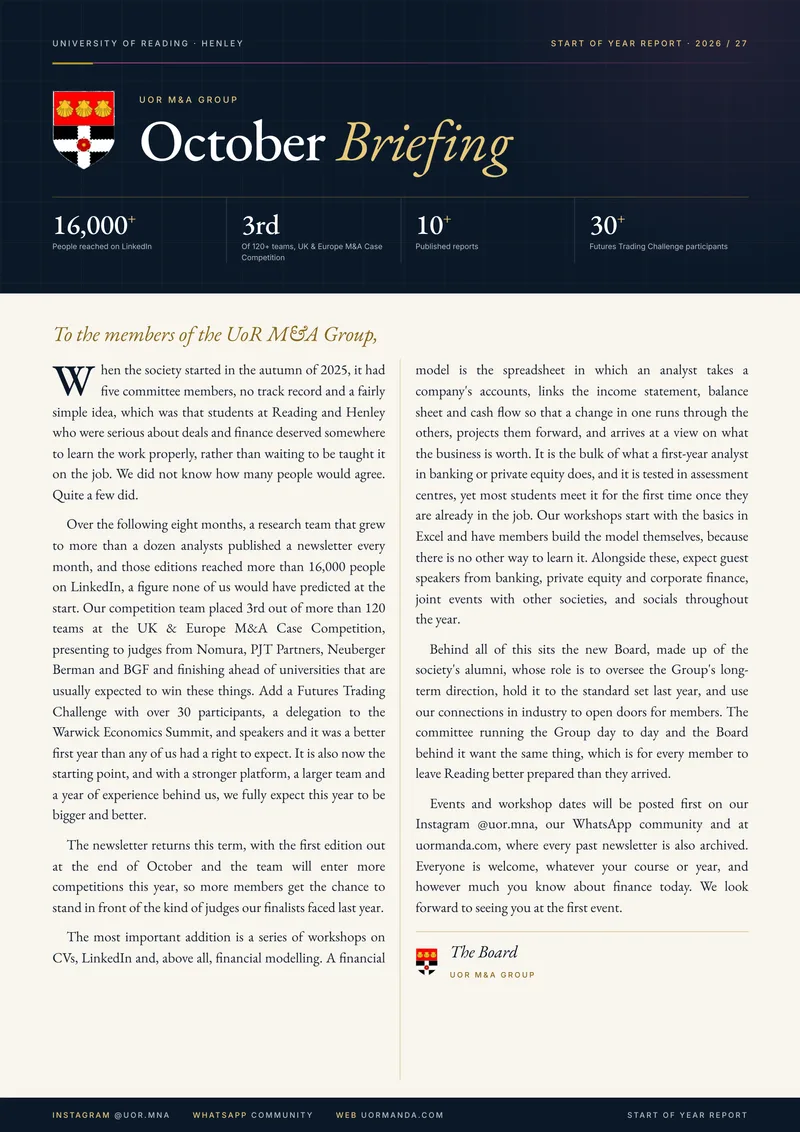 Cover of October Briefing